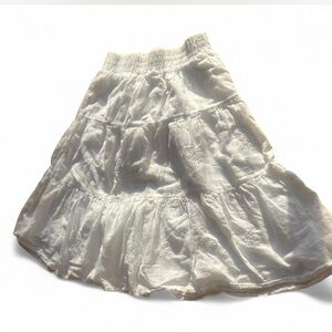 |Cat & Jack| White Tiered Lace Flowey Little Girls Boho Skirt Size S(6/6X)